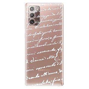 Odolné silikonové pouzdro iSaprio - Handwriting 01 - white - Samsung Galaxy Note 20