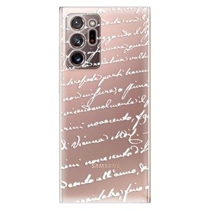 Odolné silikonové pouzdro iSaprio - Handwriting 01 - white - Samsung Galaxy Note 20 Ultra