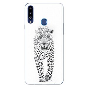 Odolné silikonové pouzdro iSaprio - White Jaguar - Samsung Galaxy A20s