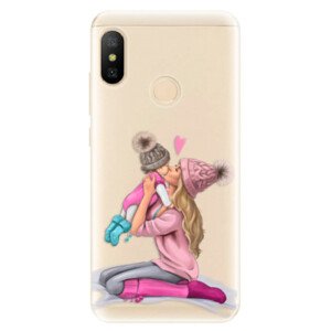 Odolné silikonové pouzdro iSaprio - Kissing Mom - Blond and Girl - Xiaomi Mi A2 Lite