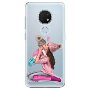 Plastové pouzdro iSaprio - Kissing Mom - Brunette and Girl - Nokia 6.2