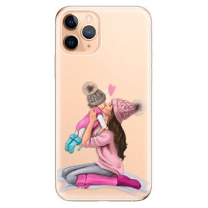 Odolné silikonové pouzdro iSaprio - Kissing Mom - Brunette and Girl - iPhone 11 Pro