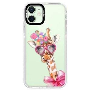 Silikonové pouzdro Bumper iSaprio - Lady Giraffe - iPhone 12 mini