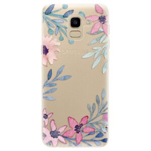 Odolné silikonové pouzdro iSaprio - Leaves and Flowers - Samsung Galaxy J6