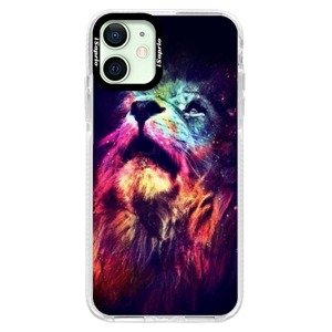 Silikonové pouzdro Bumper iSaprio - Lion in Colors - iPhone 12 mini