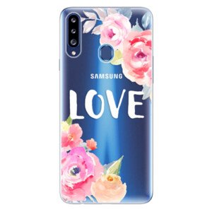 Odolné silikonové pouzdro iSaprio - Love - Samsung Galaxy A20s