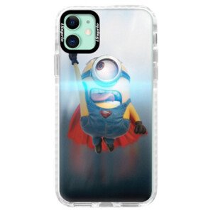 Silikonové pouzdro Bumper iSaprio - Mimons Superman 02 - iPhone 11