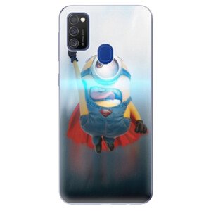 Odolné silikonové pouzdro iSaprio - Mimons Superman 02 - Samsung Galaxy M21