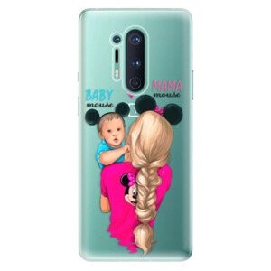 Odolné silikonové pouzdro iSaprio - Mama Mouse Blonde and Boy - OnePlus 8 Pro