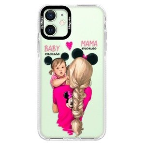 Silikonové pouzdro Bumper iSaprio - Mama Mouse Blond and Girl - iPhone 12