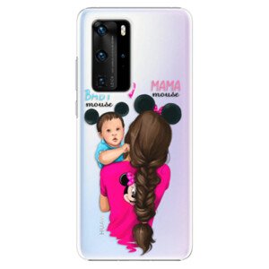 Plastové pouzdro iSaprio - Mama Mouse Brunette and Boy - Huawei P40 Pro