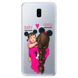 Odolné silikonové pouzdro iSaprio - Mama Mouse Brunette and Girl - Samsung Galaxy J6+