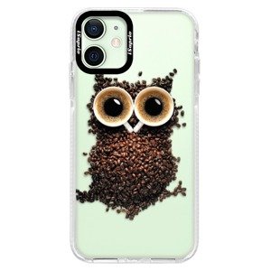 Silikonové pouzdro Bumper iSaprio - Owl And Coffee - iPhone 12 mini
