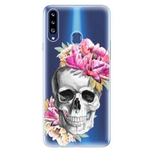 Odolné silikonové pouzdro iSaprio - Pretty Skull - Samsung Galaxy A20s