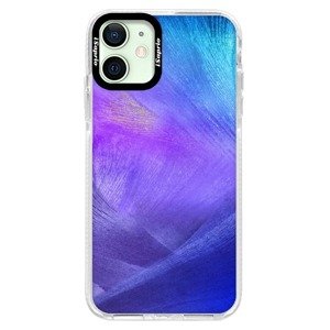 Silikonové pouzdro Bumper iSaprio - Purple Feathers - iPhone 12