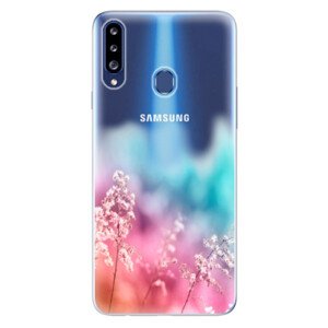 Odolné silikonové pouzdro iSaprio - Rainbow Grass - Samsung Galaxy A20s