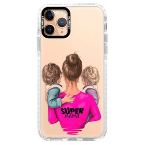 Silikonové pouzdro Bumper iSaprio - Super Mama - Two Boys - iPhone 11 Pro