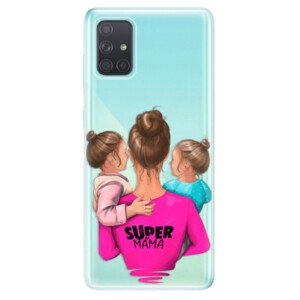 Odolné silikonové pouzdro iSaprio - Super Mama - Two Girls - Samsung Galaxy A71