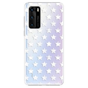 Plastové pouzdro iSaprio - Stars Pattern - white - Huawei P40