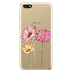 Odolné silikonové pouzdro iSaprio - Three Flowers - Huawei Honor 7S