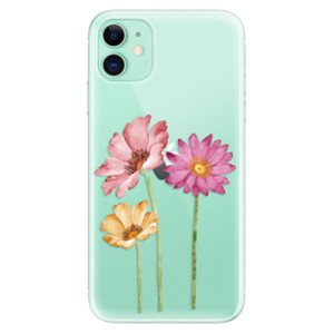 Odolné silikonové pouzdro iSaprio - Three Flowers - iPhone 11