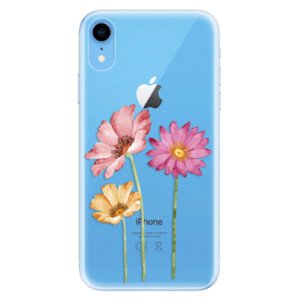 Odolné silikonové pouzdro iSaprio - Three Flowers - iPhone XR
