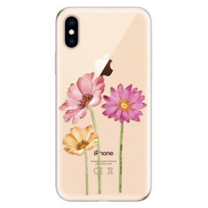 Odolné silikonové pouzdro iSaprio - Three Flowers - iPhone XS