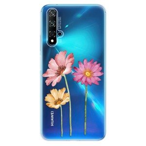 Odolné silikonové pouzdro iSaprio - Three Flowers - Huawei Nova 5T