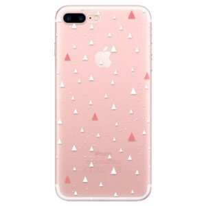 Odolné silikonové pouzdro iSaprio - Abstract Triangles 02 - white - iPhone 7 Plus