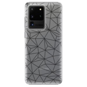 Plastové pouzdro iSaprio - Abstract Triangles 03 - black - Samsung Galaxy S20 Ultra