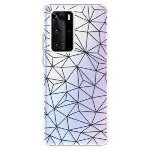 Plastové pouzdro iSaprio - Abstract Triangles 03 - black - Huawei P40 Pro