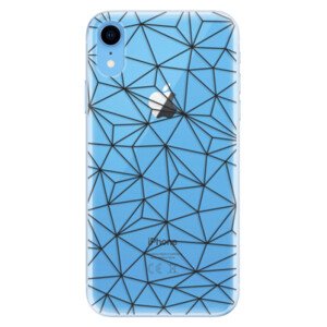 Odolné silikonové pouzdro iSaprio - Abstract Triangles 03 - black - iPhone XR
