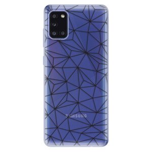 Odolné silikonové pouzdro iSaprio - Abstract Triangles 03 - black - Samsung Galaxy A31