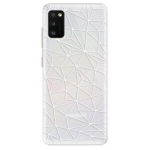 Plastové pouzdro iSaprio - Abstract Triangles 03 - white - Samsung Galaxy A41