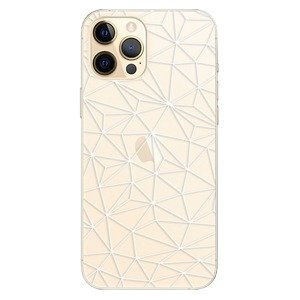 Plastové pouzdro iSaprio - Abstract Triangles 03 - white - iPhone 12 Pro Max