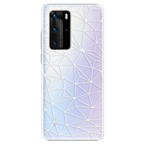 Plastové pouzdro iSaprio - Abstract Triangles 03 - white - Huawei P40 Pro
