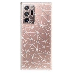 Odolné silikonové pouzdro iSaprio - Abstract Triangles 03 - white - Samsung Galaxy Note 20 Ultra