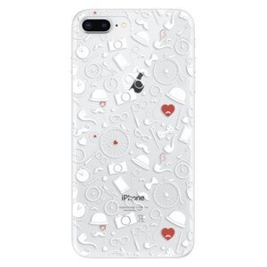 Odolné silikonové pouzdro iSaprio - Vintage Pattern 01 - white - iPhone 8 Plus