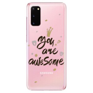 Plastové pouzdro iSaprio - You Are Awesome - black - Samsung Galaxy S20