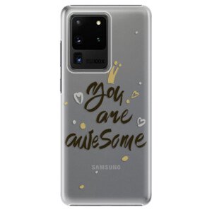 Plastové pouzdro iSaprio - You Are Awesome - black - Samsung Galaxy S20 Ultra