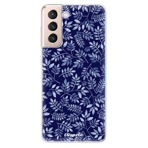 Odolné silikonové pouzdro iSaprio - Blue Leaves 05 - Samsung Galaxy S21