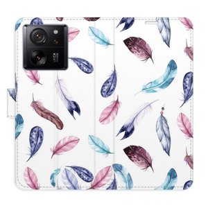 Flipové pouzdro iSaprio - Colorful Feathers - Xiaomi 13T / 13T Pro