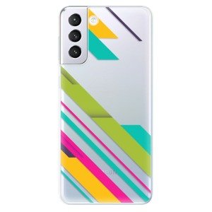Odolné silikonové pouzdro iSaprio - Color Stripes 03 - Samsung Galaxy S21+