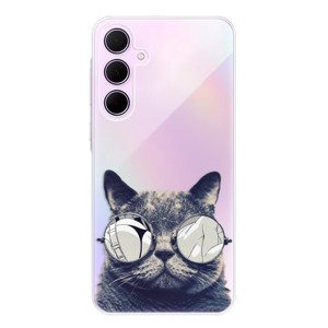 Odolné silikonové pouzdro iSaprio - Crazy Cat 01 - Samsung Galaxy A55 5G