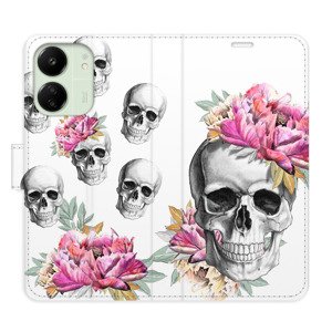 Flipové pouzdro iSaprio - Crazy Skull - Xiaomi Redmi 13C