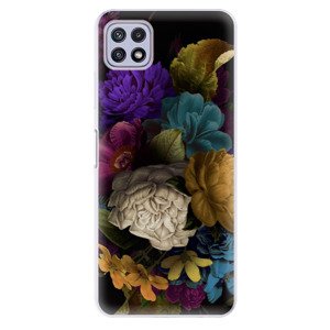 Odolné silikonové pouzdro iSaprio - Dark Flowers - Samsung Galaxy A22 5G