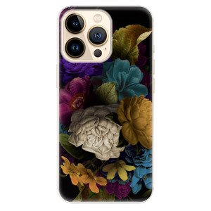 Odolné silikonové pouzdro iSaprio - Dark Flowers - iPhone 13 Pro