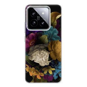 Odolné silikonové pouzdro iSaprio - Dark Flowers - Xiaomi 14
