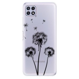 Odolné silikonové pouzdro iSaprio - Three Dandelions - black - Samsung Galaxy A22 5G