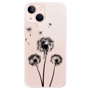 Odolné silikonové pouzdro iSaprio - Three Dandelions - black - iPhone 13 mini